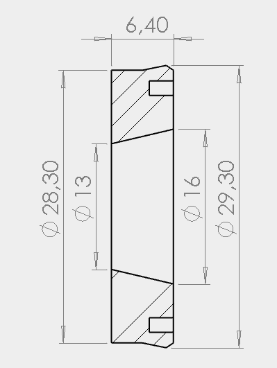 Piston Seal for Bam B22 B23X and Beeman 1125GP - Ø29.30mm