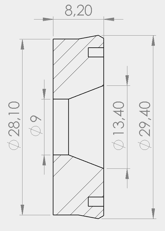 Piston Seal for Gamo G-MAGNUM 1250 and Grizzly 1250 - Ø29.30mm