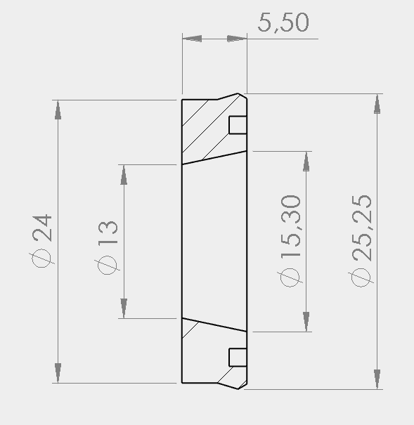 Piston Seal  for Crosman Vantage Fury Trail Stoeger X10 X20 - Ø25.20mm