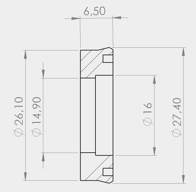 Piston Seal  for Hatsan Striker, Dominator, Mod 80/95 and Webley  - Ø27mm