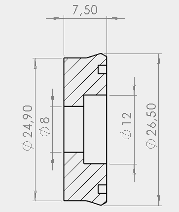 Pistom Seal for Beeman, SAG and Norica - Ø26,10mm
